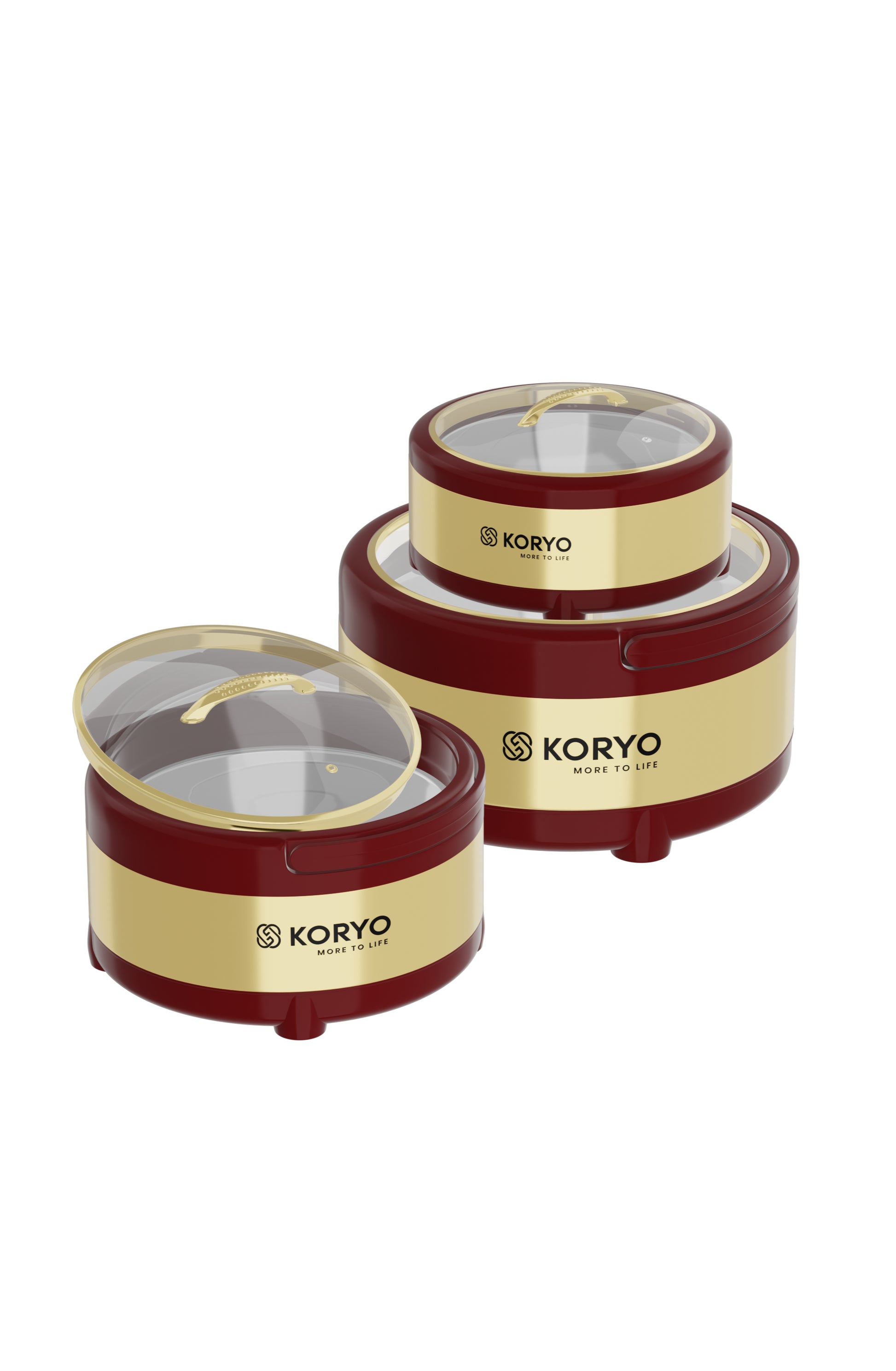 Koryo Gold 3-Piece Hotpot Set - Crimson Auburn