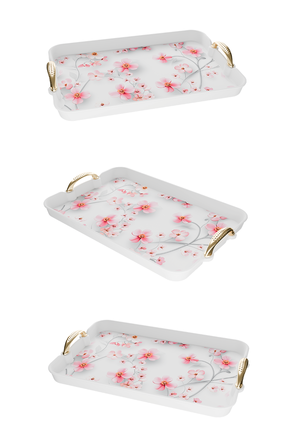 Pearl Serving Tray Set – 3 Pieces - Design 2