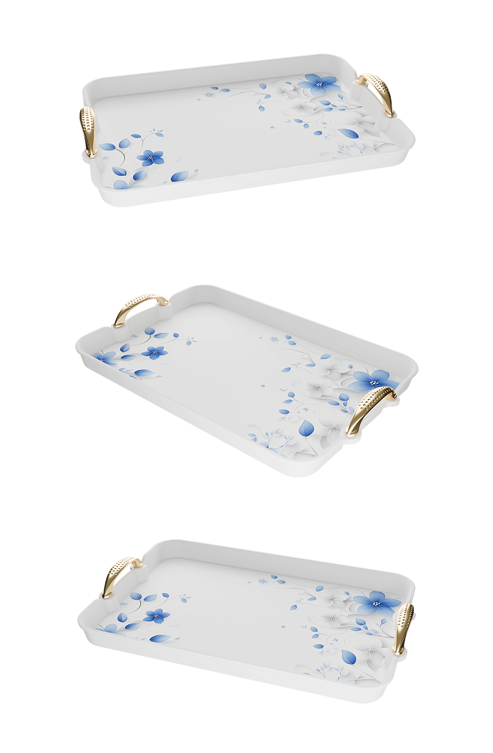 Pearl Serving Tray Set – 3 Pieces - Design 4