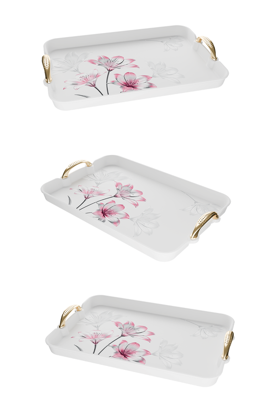 Pearl Serving Tray Set – 3 Pieces - Design 6