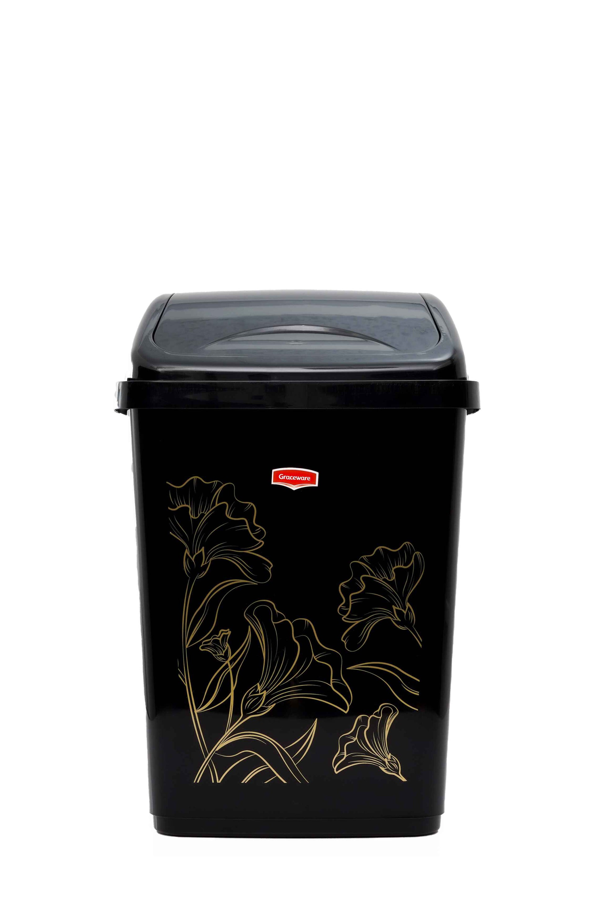 Eco Dustbin Spring-Black 11 Liters