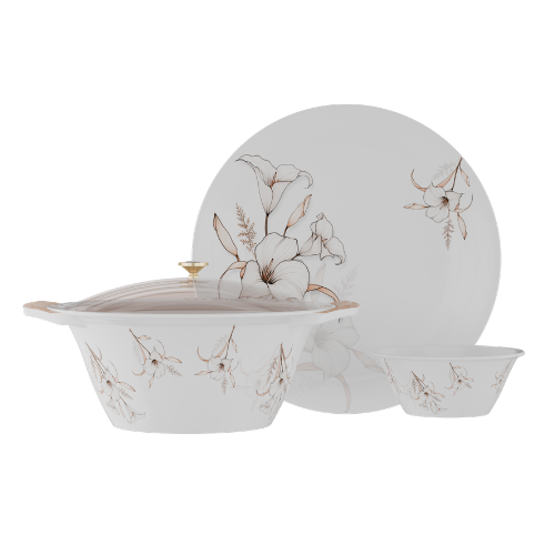 Kron Crystal Coated 88-Piece Dinnerware Set