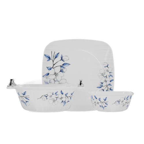 Lead Crystal Coated 88-Piece Dinnerware Set