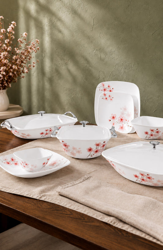 Lead Crystal Coated 88-Piece Dinnerware Set