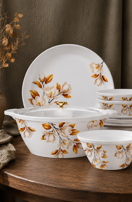 Mexon Neue Crystal Coated 88-Piece Dinnerware Set