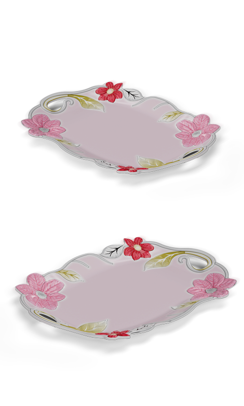 Sapphire Decorative Tea Tray Set – Set of 3