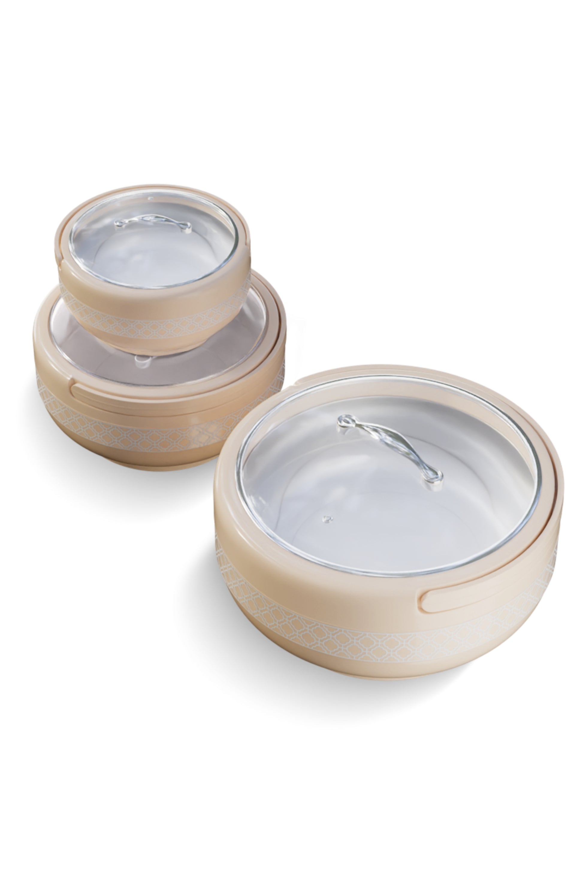 Brighton Hotpot Silver Beige Set of Three