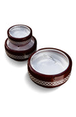 Brighton Hotpot Silver Maroon Set of Three