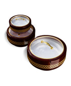 Brighton Hotpot Gold Maroon Set of Three
