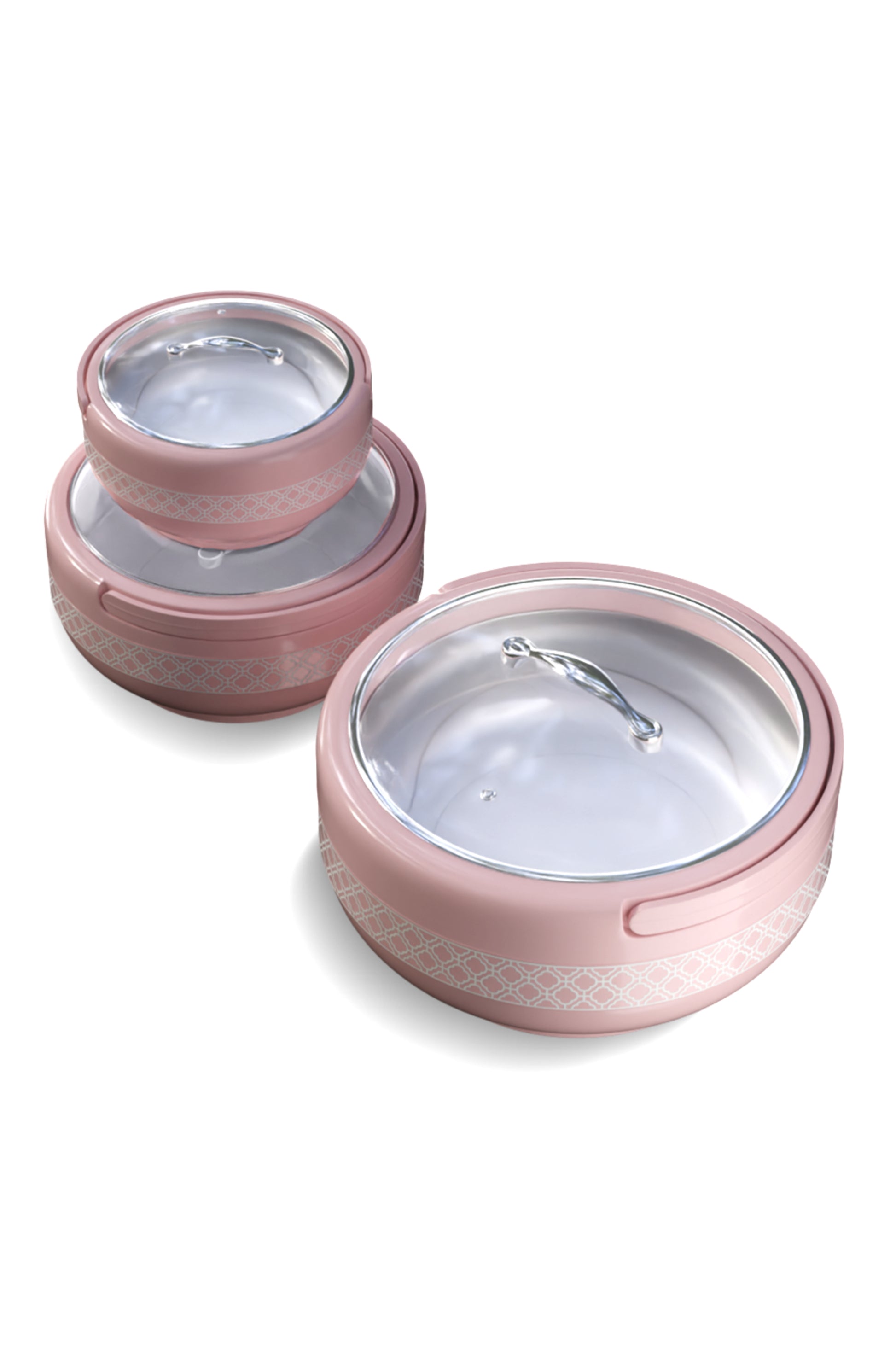 Brighton Hotpot Silver Pink Set of Three