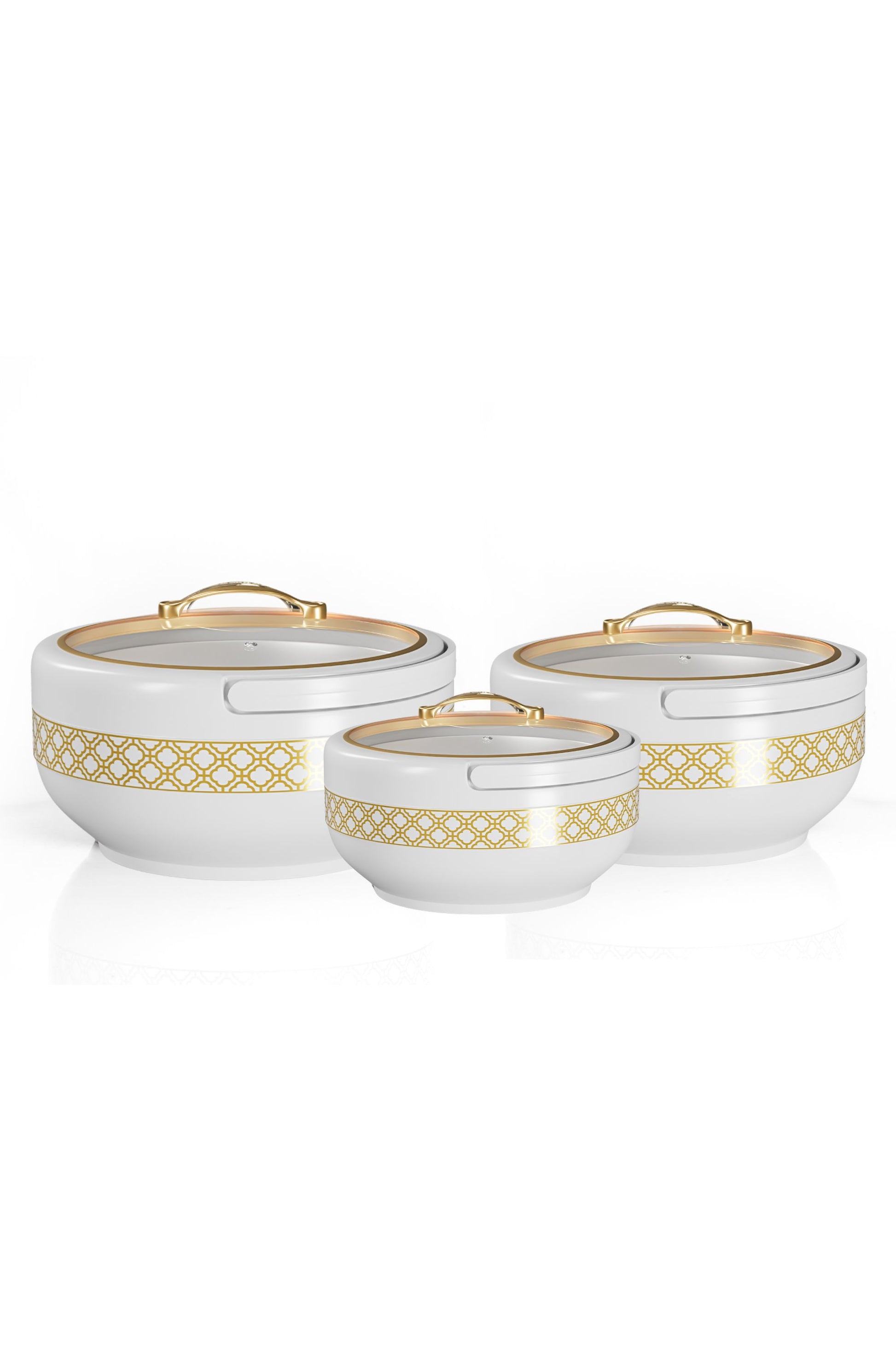 Brighton Hotpot Gold White Set of Three