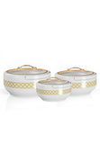 Brighton Hotpot Gold White Set of Three