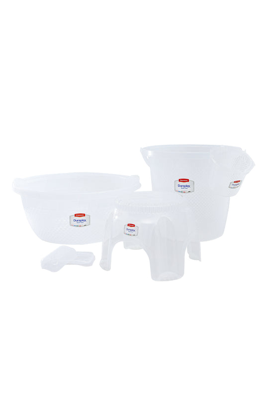 Duraplex Crystal  Bath Set White