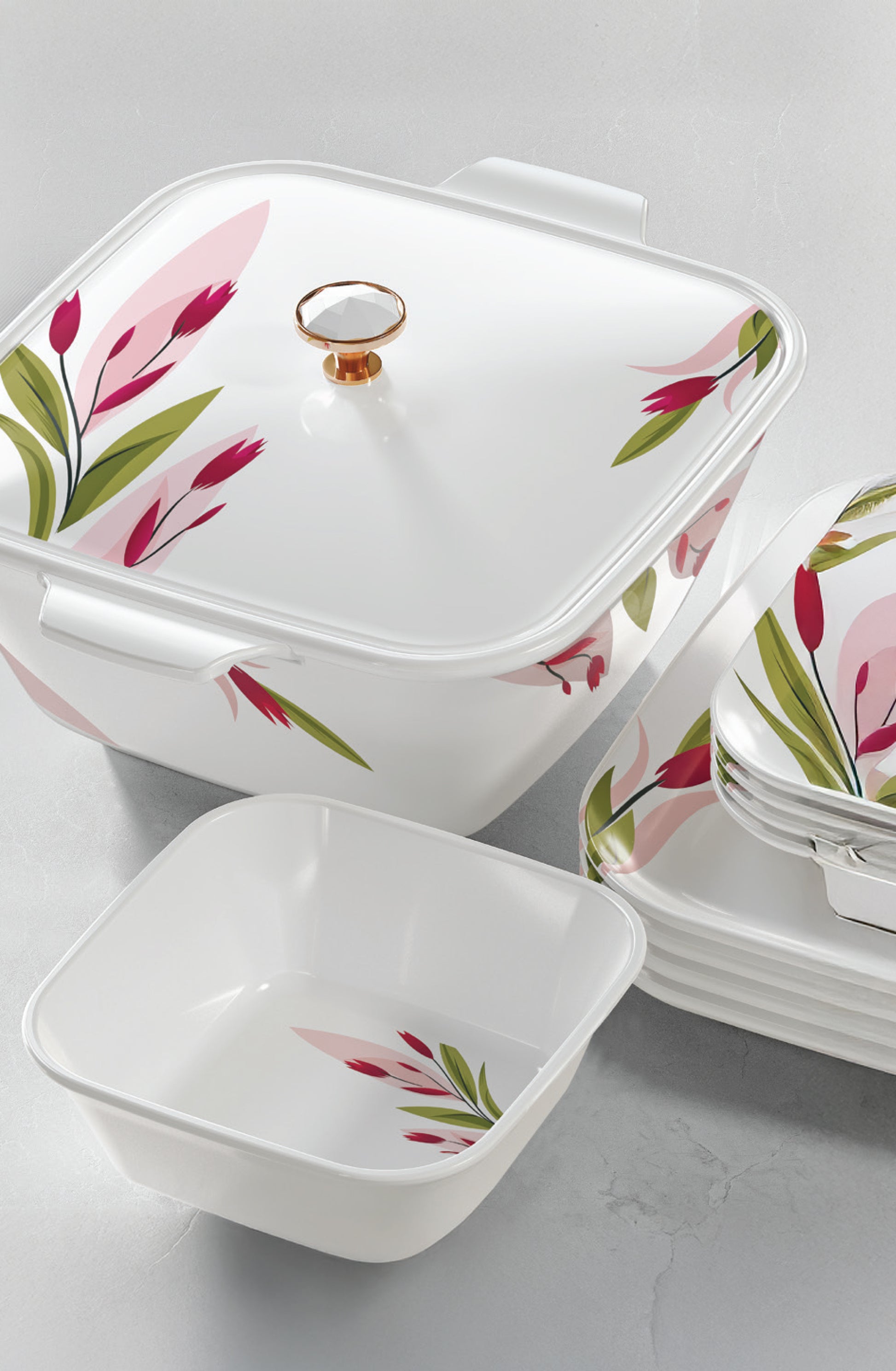 Sirena Set-80 Pcs (Double Glazed)
