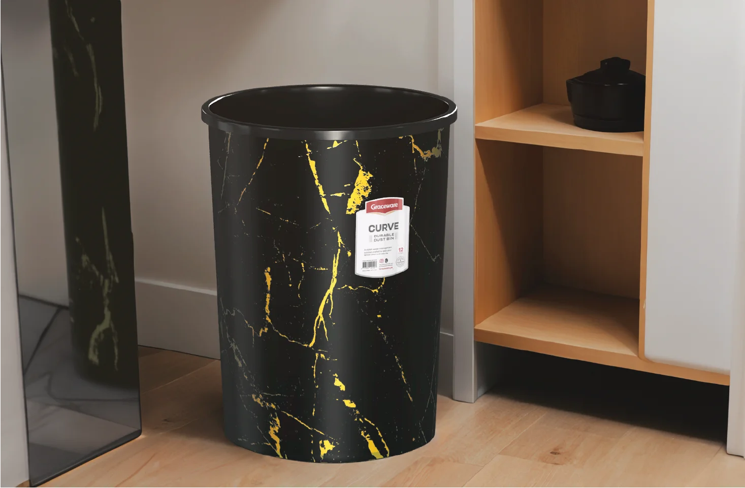 Curve Dustbin 12Liters l Bundle of 3