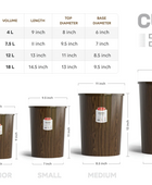 Curve Dustbin 12Liters l Bundle of 3