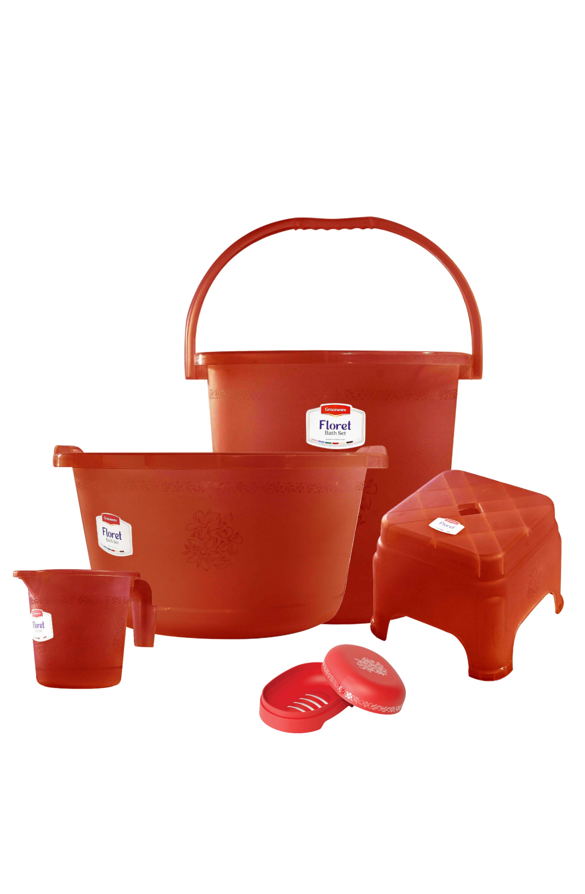 Floret Bath set Red