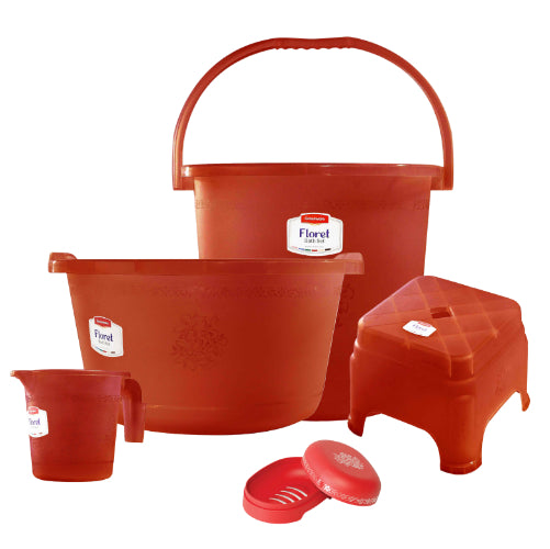 Floret Bath set Red