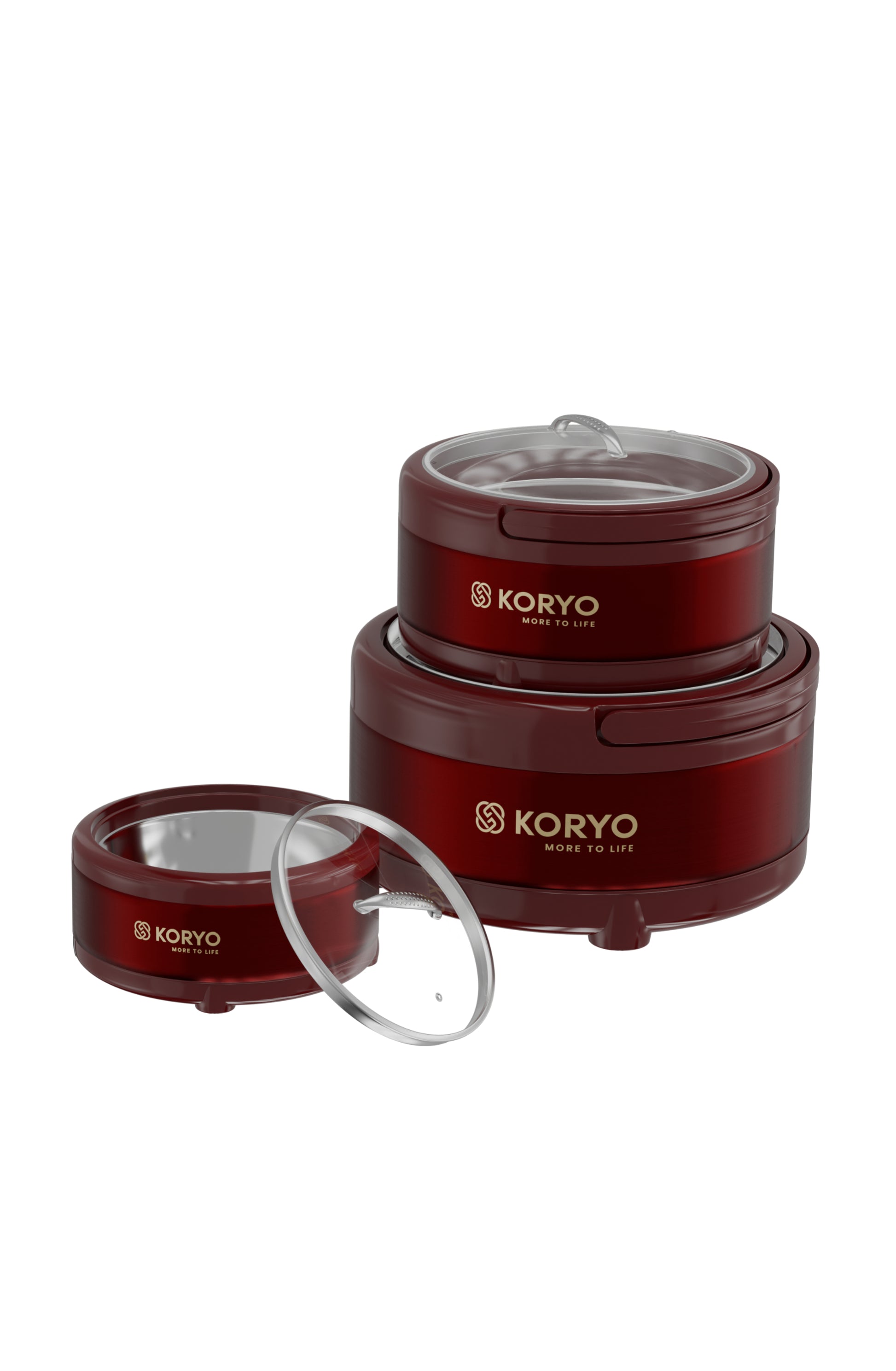 Koryo Maroon Hotpot Set of Three