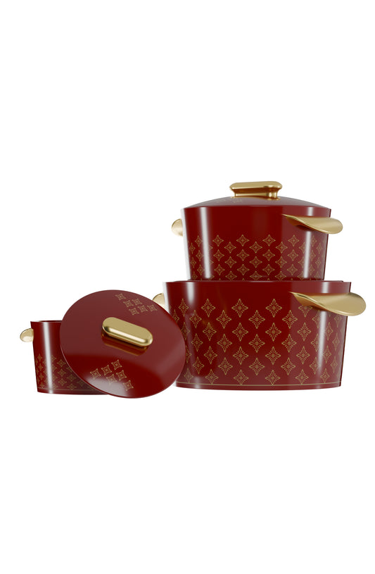 Legacy Hotpot Set of Three - Crimson Auburn