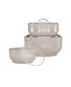 Brighton Hotpot Silver Beige Set of Three
