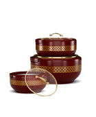 Brighton Hotpot Gold Maroon Set of Three