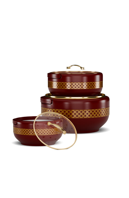 Brighton Hotpot Gold Maroon Set of Three