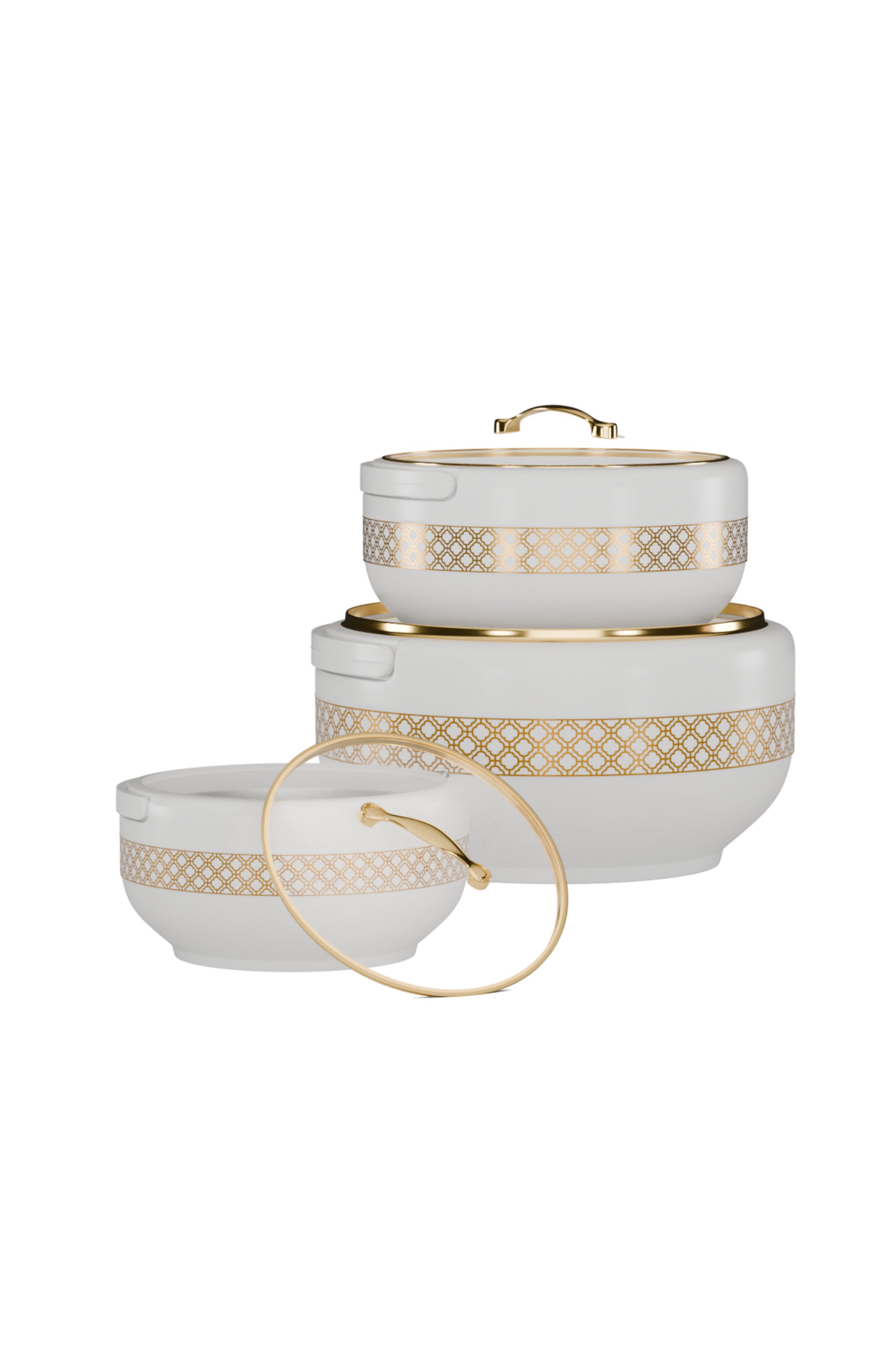 Brighton Hotpot Gold White Set of Three