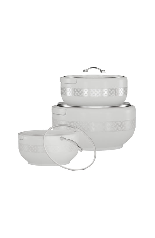 Brighton Hotpot Silver White Set of Three